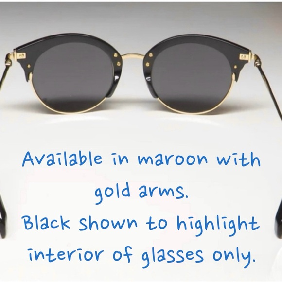 ZAC POSEN Cat Eye, Single Rim Sunglasses in Burgandy, NWT - Picture 4 of 7